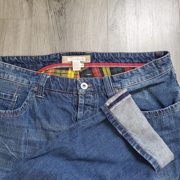 Carbon2Cobalt Jeans Mens 38 Blue Denim Straight Leg Selvedge - Picture 1 of 10